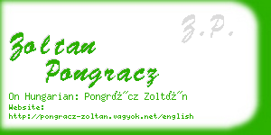 zoltan pongracz business card
